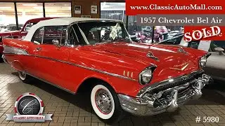 Incredible 1957 Chevrolet Bel Air Convertible - Sold - Consignments at Classic Auto Mall #automall