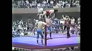 Masa Saito & Animal Hamaguchi vs. The British Bulldogs [fan cam] (05.14.1985)