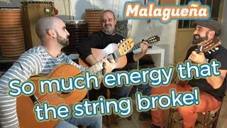 Malagueña de Javi. The string breaks! Javi de Nerpio, Juan Antonio Torres and Luis García Valera.