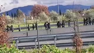Street clash: Roma (left) vs. Napoli. 08.01.2023 (Part 2.)