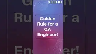 Golden Rule for a QA engineer #softwaretesting #tutorial #testing #qa #shorts #shortsfeed #guidance