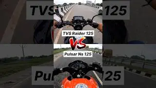 TVS Raider 125 VS Bajaj Pulsar NS 125 🔥 #shorts #tvsraider
