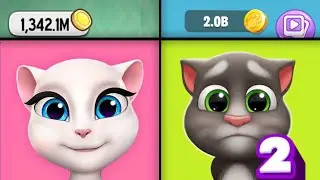 My Talking Tom 2 VS My Talking Angela - Buying Everything - GAMEPLAY 4U