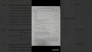7th std Term 1 English first mid term test question paper (not samacheer kalvi)