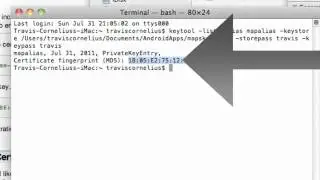 Android Application Development   146   Obtaining Key for a specific Project