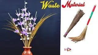 Best out of Shopping Bag Craft idea | ঝাড়ু দিয়ে চমৎকার আইডিয়া | DIY Thermocol Balls Flowers