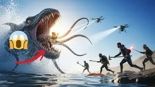 Brave Rescue Team Saves Helpless Puppy from GIANT Sea Monster Attack#AnimalRescue#GiantCreatureAttac