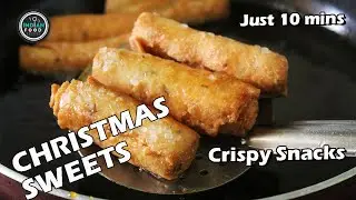 Corn Flour Crispy Snack Recipe | Christmas Sweet Snack Recipe | Quick Snacks for Kids