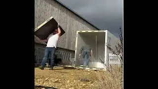 Building a pop up fridge at Diddly Squat farm