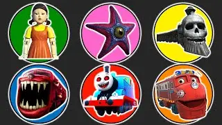 MONSTER VS Boneka Squid Game,Starro, Kereta Hantu, Train Eater, Thomas Exe,Kereta Wilson Chuggington