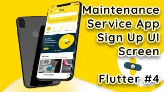 Online Maintenance Service App in Flutter: Create UI SignUp Screen #4 #codeforany