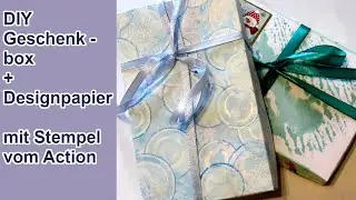 DIY Seifenblasen Designpapier selbst gemacht f&uuml;r Geschenkbox