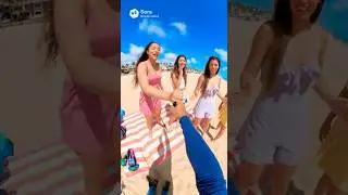 Parachute Landing Goes Viral When He Drops In Next to Beach Girls 🪂🔥