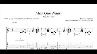 Fingerstyle Guitar - Mas Que Nada (From Latin Collection Nr.8)