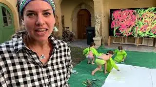 Action Painting with Kids