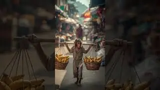 🐒 Monkey Carrying Bananas to the Market 🍌 | Funny Village Life