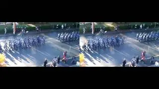 Remembrance Day Parade, Port Coquitlam, B C , Canada, 2015 3D Cross Eyed SBS,1920x540
