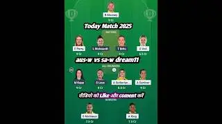 aus-w vs sa-w dream11 team prediction | aus-w vs sa-w today match prediction || #AUSWvsSAW#SAWvsAUSW