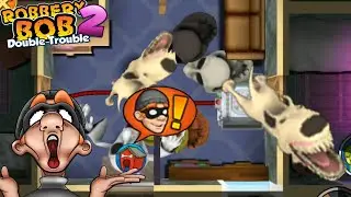 Robbery Bob 2 | Angry Dog Costume Vs Mario Ghost | Part 20