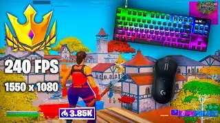 SteelSeries Apex Pro ASMR 😴 Chapter 4 Late Game🏆 Satisfying Keyboard Fortnite 240 FPS 1550 x 1080