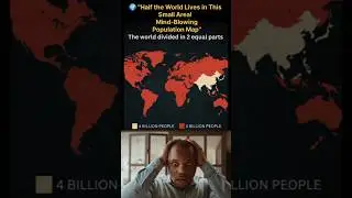 🌍 Half the World Lives in This Small Area! | Mind-Blowing Population Map 🗺️ #europe #asia #map