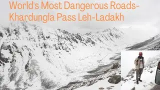 Husky Sky at Kharadungla Pass - World Highest Motorable Road // Dangerous Roads of the world