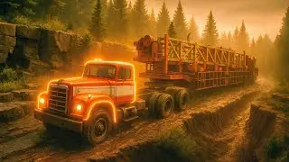 Transporting a Huge Crane LTM11200 - Logitech g29 - SNOWRUNNER Offraod