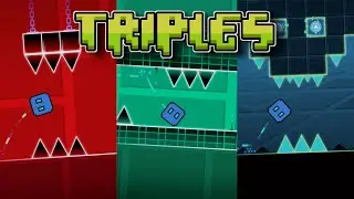 Все тройные шипы в Geometry Dash по состоянию на версию 2.2.