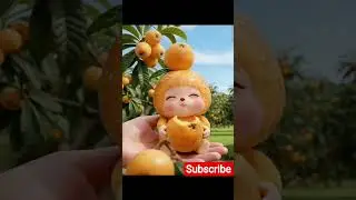Lokat fruit eating itself yummy #shorts #ai #animation #cute #funny #fruit #baby #cartoon #comedy