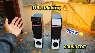 How to make 200Watt Tower Speaker at home Use 7294 ic Amplifier board  Sound Testing 🔥