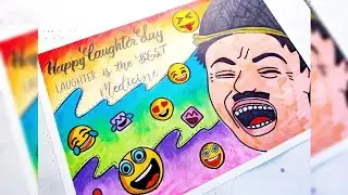 World Laughter Day Drawing/Happiness day drawing/ happiness drawing/school Happiness project chart