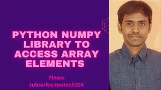numpy library to access array elements