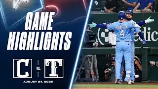 Guardians vs. Rangers Game Highlights (8/24/25) | MLB Highlights