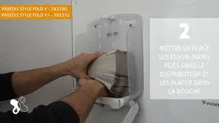Tuto : Paredis Style Fold V (383350) -  mise en place essuie mains pli&eacute;s type V