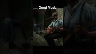 Ain&rsquo;t sure what&rsquo;s happenin&rsquo; back there, but the music&rsquo;s good. #rdr2 #arthurmorgan #banjo #reddead