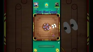 💥Hard Break First Shot & Opponent Left😂 #carrompool #shorts