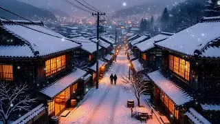 ❄️ Snowy Night Lofi Village | Cozy Winter Beats for Study, Sleep & Relax