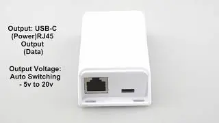 GAT-USB-C Gigabit POE Splitter Convert 802.3at PoE+ to USBC for Macbook, Apple iPad,Nest IQ