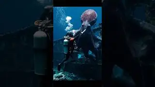 Fighting a big Giant octopus who's going to win #seaswimmers #sealifelondon #Zeruprime1 #lovesea