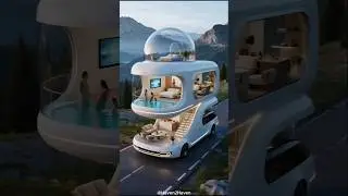 Two Story Luxury Car with Pool 🚙🏊 #car #pool #doublelevel #luxuryonroad #haven2haven #shorts #F83