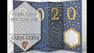 4 Panel Pop Up New Years Card