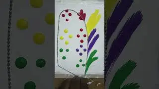 Satisfying Fluid Art Steel Ball Chain Pulling with Acrylics #shorts #shortsfeed