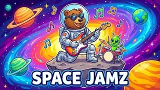 Animals Playing Instruments in Outer Space 🚀🎶 | Kids Music Video with Bears & Martians