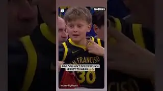 Bro couldn&rsquo;t decide which jersey to wear #hoodnews #fan #kids #warriors #funny