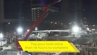 Largest Concrete Pour at Brightline's MiamiCentral