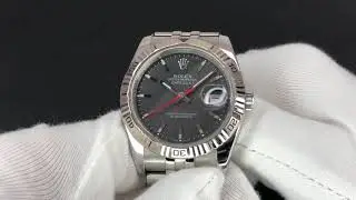 Rolex 116264 Datejust Turn-O-Graph, Papers&Box, Black Dial, 2006