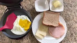 Ham Egg n Cheese Sandwich on Dash Express Griddle