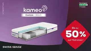 Winterzeit, Kuschelzeit - Bis zu 50 % Rabatt auf Kameo Matratzen bei Swiss Sense.