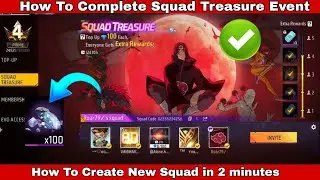 Free Fire New Top Up Event | Free Fire New Squad Treasure Event | Squad Treasure Event Hokage Hat