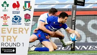 Every Try from Round One! | 2021 Guinness Six Nations